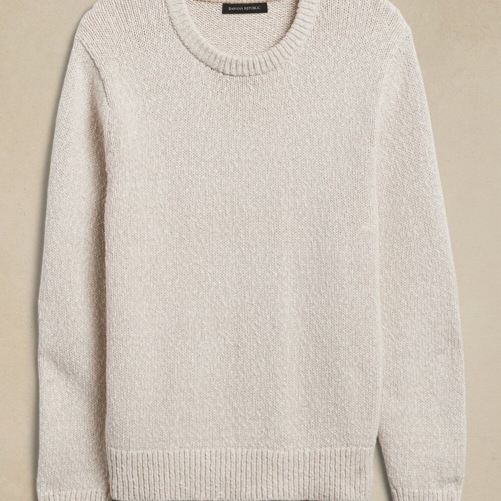 Banana Republic Linen Blend Sweater S Cream NWT